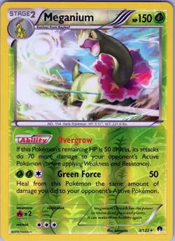 Meganium 3/122 Rare - Pokemon TCG XY: BREAKpoint - Reverse Holo (NM) - Image 1