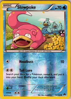 Slowpoke 19/122 Common - Pokemon TCG XY: BREAKpoint - Reverse Holo (NM) - Image 1