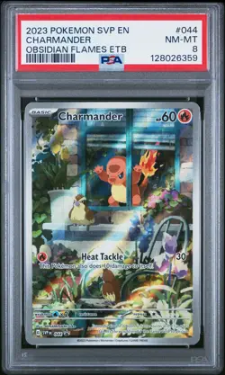 2023 POKEMON SVP EN-SV BLACK STAR PROMO #044 CHARMANDER PSA 8 - Image 1
