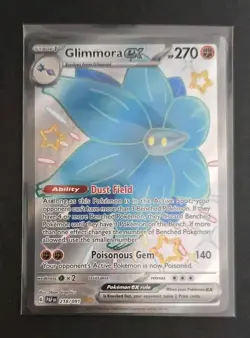 Glimmora ex 218/091 Shiny Ultra Rare Full Art Paldean Fates Pokemon NEAR MINT NM - Image 1