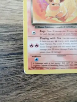 English Pokemon Dark Flareon Non Holo Rocket Gang 1997, Excellent Card - Image 2