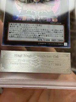 YuGiOh Card Magi Magi ☆ Magician Gal Ultra Rare WJMP-JP018 ARS 10 GEM MINT - Image 3