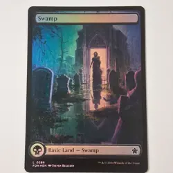 Swamp Full Art C Foil #286 | FDN Foundations | MTG Magic The Gathering - Image 1