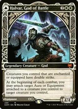 X 1 Halvar, God of Battle Sword of the Realms NM-M KHM 299 MTG Magic - Image 1