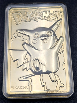 PIKACHU 23K Gold Plated Trading Card - 1999 Burger King Promo Pokemon - Image 1