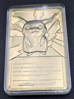 PIKACHU 23K Gold Plated Trading Card - 1999 Burger King Promo Pokemon - Image 2