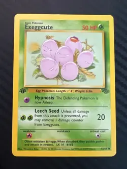 Pokemon TCG Exeggcute Jungle 52/64 Regular 1st Edition Common LP - Image 1