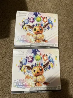 LOT OF 2 - Pokemon TCG Prismatic Evolutions Elite Trainer Box ETB Factory Sealed - Image 1
