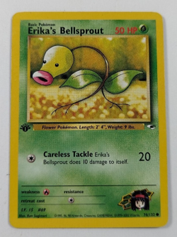 Pokemon TCG Erika's Bellsprout Gym Heroes 76/132 Regular 1st Edition MP/HP - Image 1
