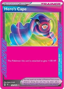 Pokemon TCG Hero's Cape 152/162 Temporal Forces Ace Spec Ace Rare Holo - Image 1