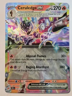 Pokemon TCG Ceruledge ex Surging Spark 036/191 Holo Double Rare - Image 2