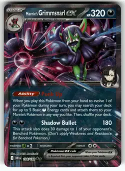 Marnie's Grimmsnarl ex 136/182 SV10: Destined Rivals NM Pokemon Card TCG - Image 1