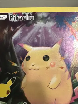 Pikachu 005/025 Pokemon 25th Anniversary Celebrations Full Art Holo Rare Art LP - Image 3