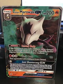 Alolan Marowak GX SM187 Jumbo Pokemon Black Star Promo - Image 1