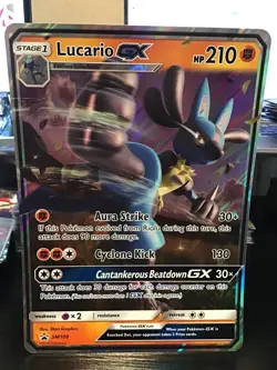 Lucario GX SM100 Jumbo Pokemon Black Star Promo - Image 1