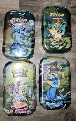 Pokemon S&V Prismatic Evolutions Mini Tins LOT OF 4 NEW SEALED - Image 1