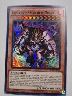 Yu-Gi-Oh! Thestalos the Shadowfire Monarch 1st Ed DUNE-EN023 Super Rare NM - Image 1