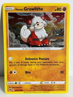 Hisuian Growlithe - (Cosmos Holo) 070/189 Deck Exclusives - Pokemon Card - - Image 1