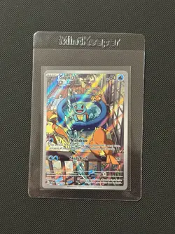 Pokemon TCG Stellar Crown Squirtle Full Art Card IR RARE 148/142 Mint Condition - Image 1