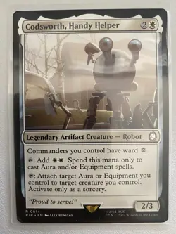 Codsworth, Handy Helper MTG Rare Magic: The Gathering Fallout Commander White - Image 1