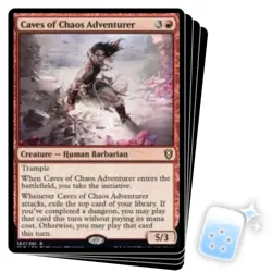 CAVES OF CHAOS ADVENTURER X4 Commander Legends: Battle For Baldur's Gate MTG - Image 1