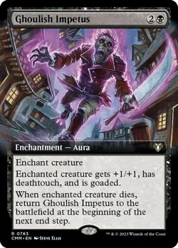 1x - Ghoulish Impetus - Extended Art #763 - Commander Masters - NM MTG - Image 1
