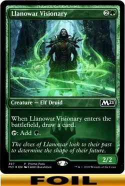 1x - Llanowar Visionary - FOIL PROMO #397 - Core Set 2021 - CUC NM MTG - Image 1