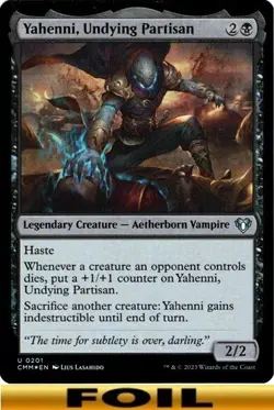 1x - Yahenni, Undying Partisan - FOIL #201 - Commander Masters - CUC NM MTG - Image 1