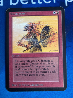 1x MTG Disintegrate Alpha Edition Magic: The Gathering Moderate Play - Image 1