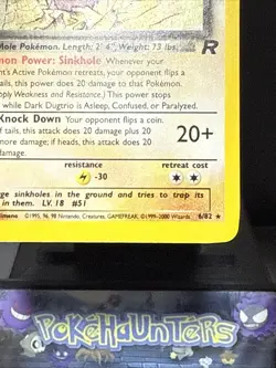Pokemon Card Dark Dugtrio 6/82 Team Rocket Set SWIRL Holo Set Light Play - Image 4
