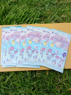 7x pack STAR KABAO Sanrio trading cards, Official kuromi, hello kitty, my melody - Image 1
