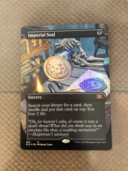 Mtg - Imperial Seal - Borderless - Double Masters - Foil - WATCH ITEM VIDEO! ^_^ - Image 1