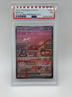 Mew EX 053 PSA 7 NM Pokemon 151 Ultra Premium Collection SVP EN Promo - Image 2