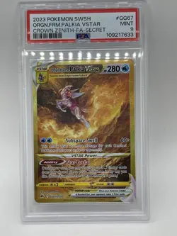 Pokemon Origin Forme Palkia VSTAR PSA 9 Crown Zenith Secret Rare Full Art #GG67 - Image 3