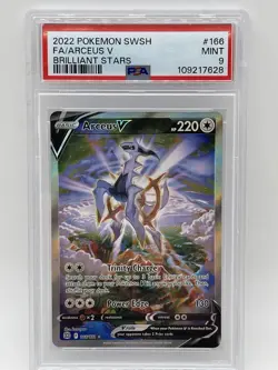 Pokemon Arceus V PSA 9 MINT 166/172 Brilliant Stars Alternate Full Art 2022 - Image 1