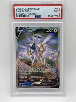 Pokemon Arceus V PSA 9 MINT 166/172 Brilliant Stars Alternate Full Art 2022 - Image 2