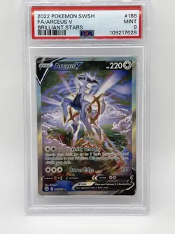 Pokemon Arceus V PSA 9 MINT 166/172 Brilliant Stars Alternate Full Art 2022 - Image 3
