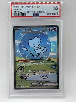 Pokemon Mew ex 232/091 PSA 9 MINT Paldean Fates Bubble Mew SIR 2024 SV PAF - Image 1