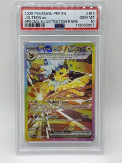 Pokemon Jolteon EX PSA 10 Gem Mint Special Illustration Rare 153/131 Prismatic E - Image 1
