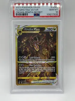 Pokemon Giratina VSTAR PSA 10 Gem Mint GG69/GG70 Crown Zenith Secret Rare FA - Image 1