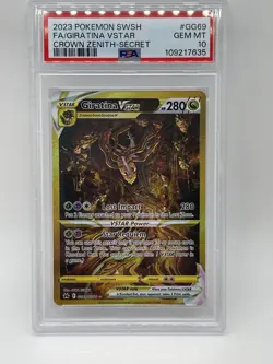 Pokemon Giratina VSTAR PSA 10 Gem Mint GG69/GG70 Crown Zenith Secret Rare FA - Image 2