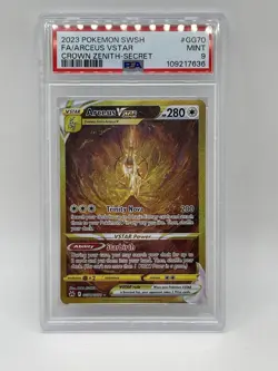 Pokemon Arceus VSTAR PSA 9 Mint GG70/GG70 Crown Zenith Secret Rare Full Art - Image 2