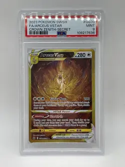 Pokemon Arceus VSTAR PSA 9 Mint GG70/GG70 Crown Zenith Secret Rare Full Art - Image 3