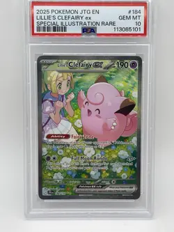 Pokemon Lillies Clefairy ex PSA 10 Gem Mint 184/159 SIR Journey Together 2025 - Image 4