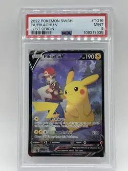 Pikachu V TG16/TG30 PSA 9 Pokemon 2022 SWSH: Lost Origin Trainer Gallery Holo - Image 2
