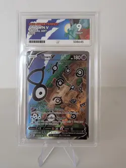 Pokemon TCG - Silver Tempest - Unknown V Alt Art 177/195- Ace Label 9 - Image 1