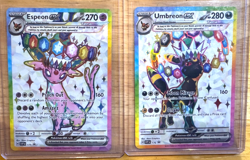 Pokemon TCG: Prismatic Evolutions. Umbreon & Espeon Ex Promo Cards - Image 1