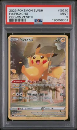 PIKACHU #GG30 FULL ART GALARIAN GALLERY 2023 POKEMON SWSH CROWN ZENITH PSA 9 - Image 1
