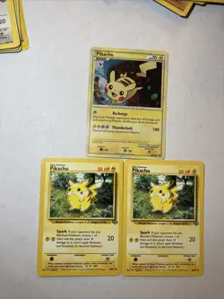 2 Pikachu 60/64 Jungle Set Pokemon Cards And holo HGSS03 - Image 1