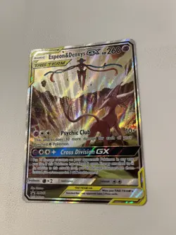 Pokemon TCG SM240 Espeon & Deoxys GX Full Art Sun & Moon Black Star Promo - Image 2